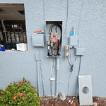 Replaced meter with new ground rods and both panels in Fort Myers Beach