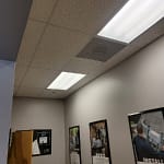Changed out fluorescent lights and some ballasts at business office.