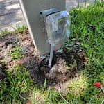 Replaced outdoor gfci outlet and mailbox light power and underground wiring.