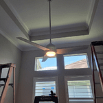 Ceiling fan installation on remodel project in Naples